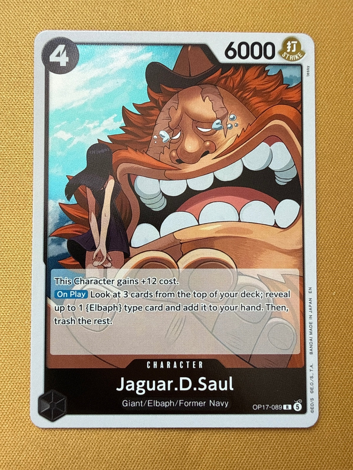 One Piece Card Game - Jaguar D. Saul Character Card OP17-089
