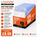 LOVFEN Semi-Rigid Card Holders with Protective Sleeves 100+100 Pack