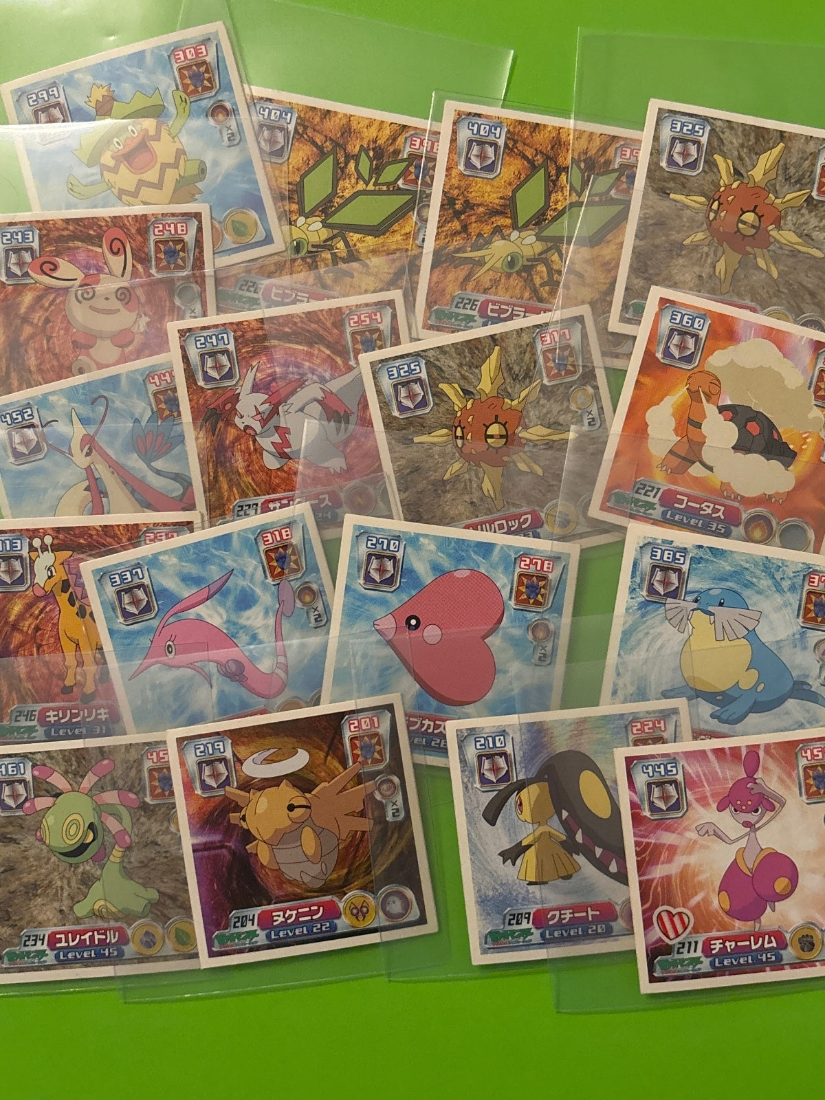 17 x Vintage Pokemon Advanced Generation Stickers 2003 Japanese