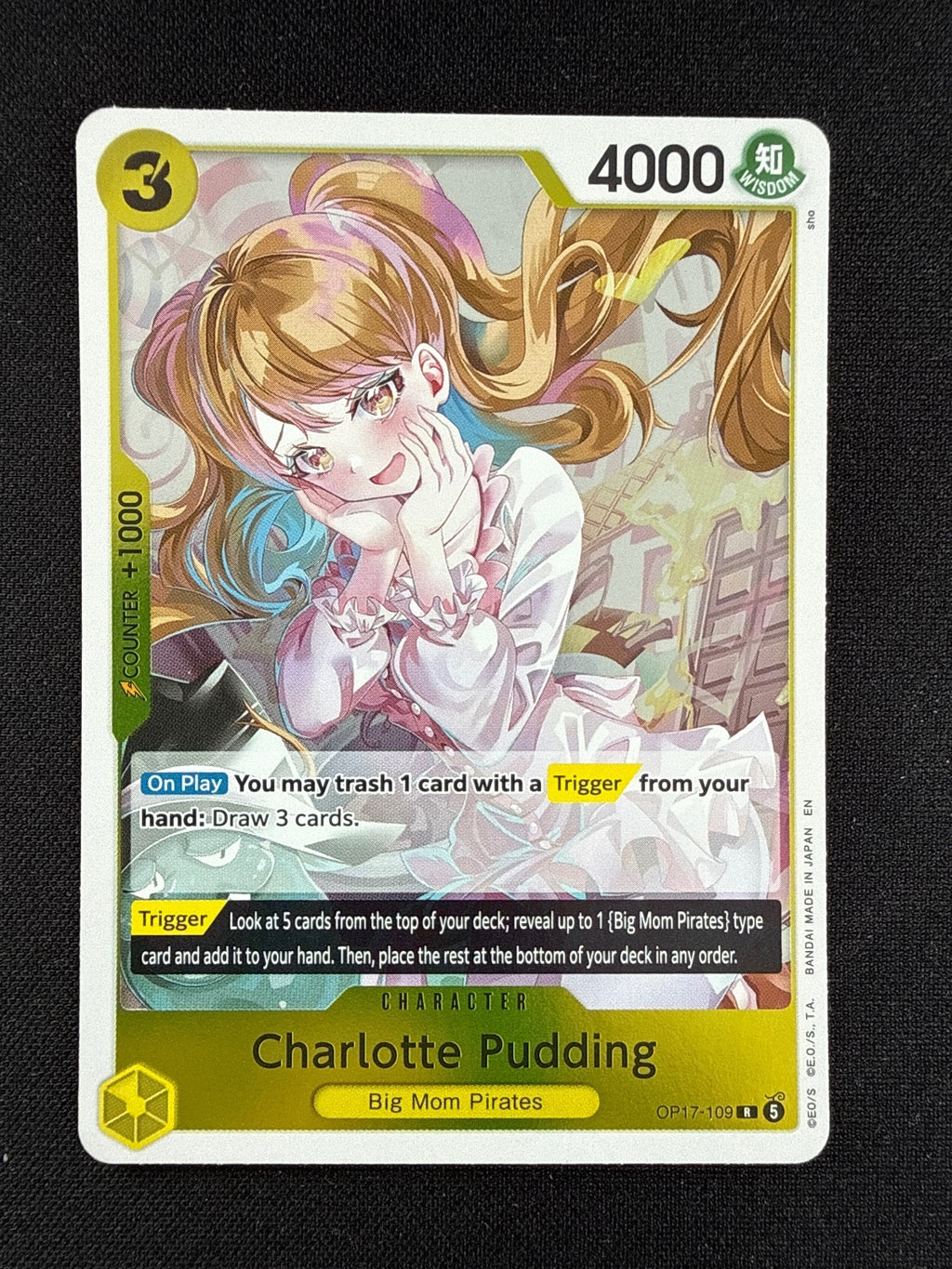 One Piece Card Game Charlotte Pudding Character Card op27-109 r