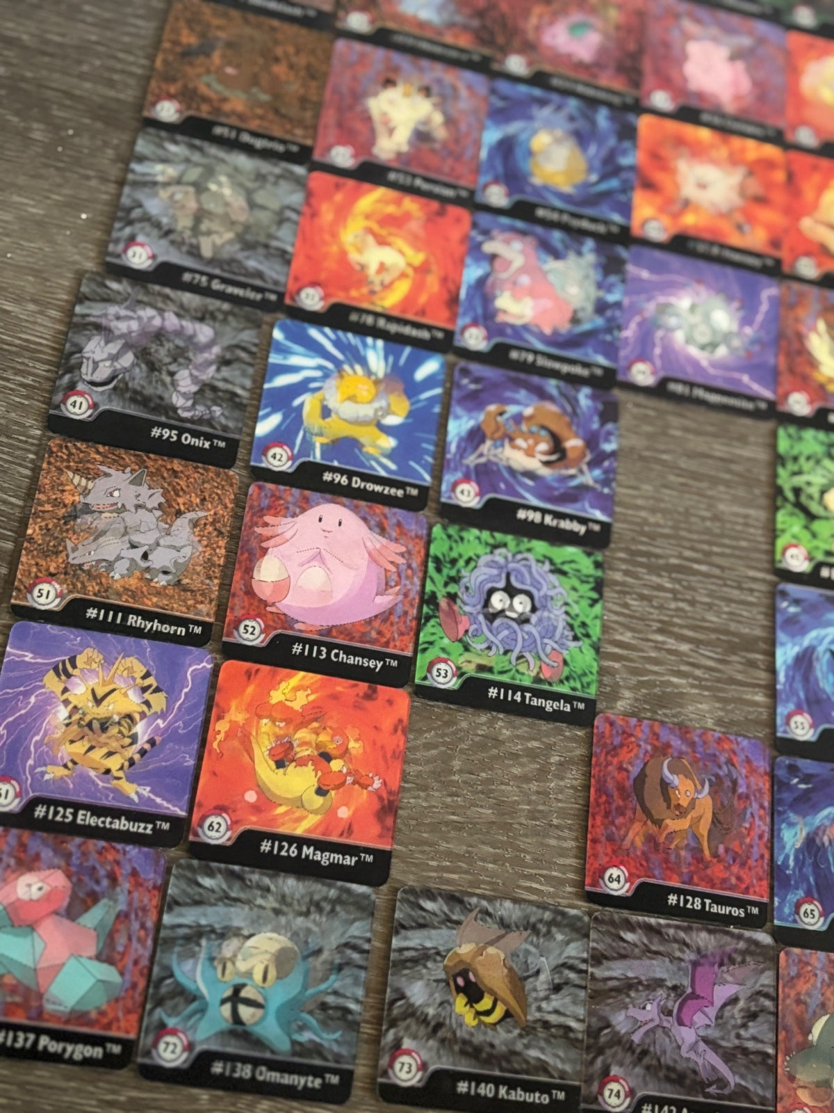 72 x Rare Pokémon Gotta Catch 'Em All! Series One Collectible Tiles