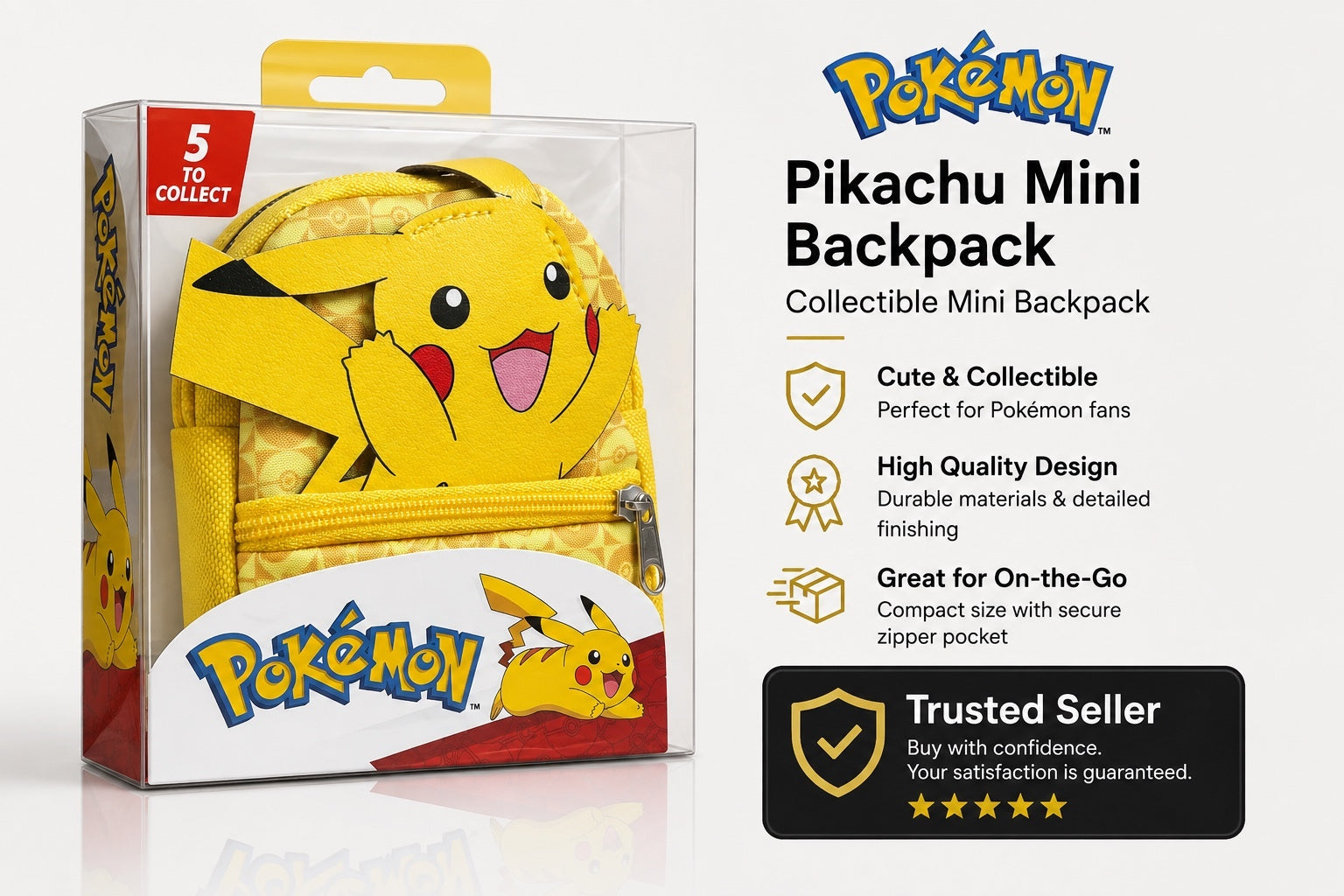 Pikachu Mini Backpack Collectible