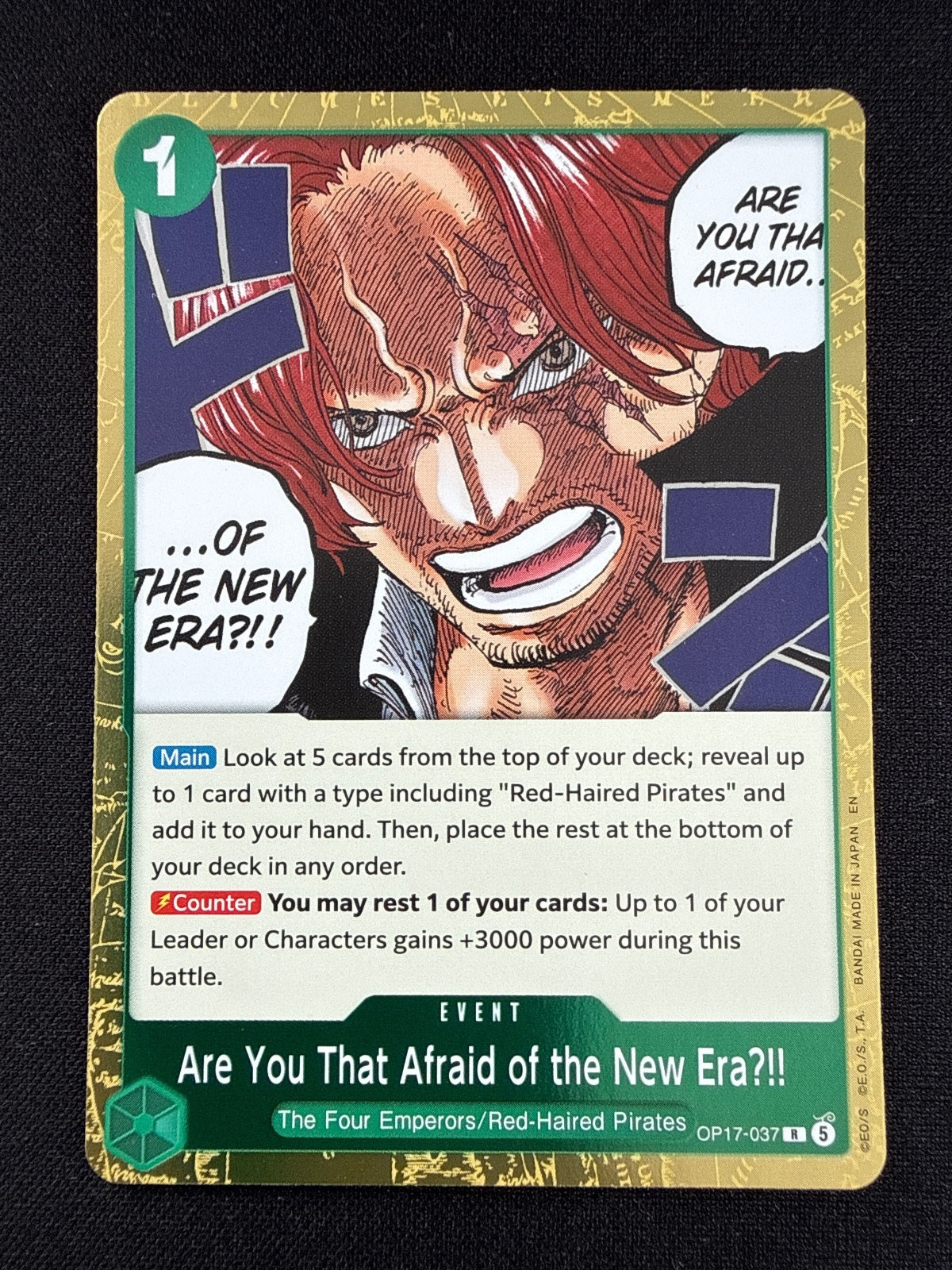 One Piece op17-037 - Are You That Afraid of the New Era?! Event Card
