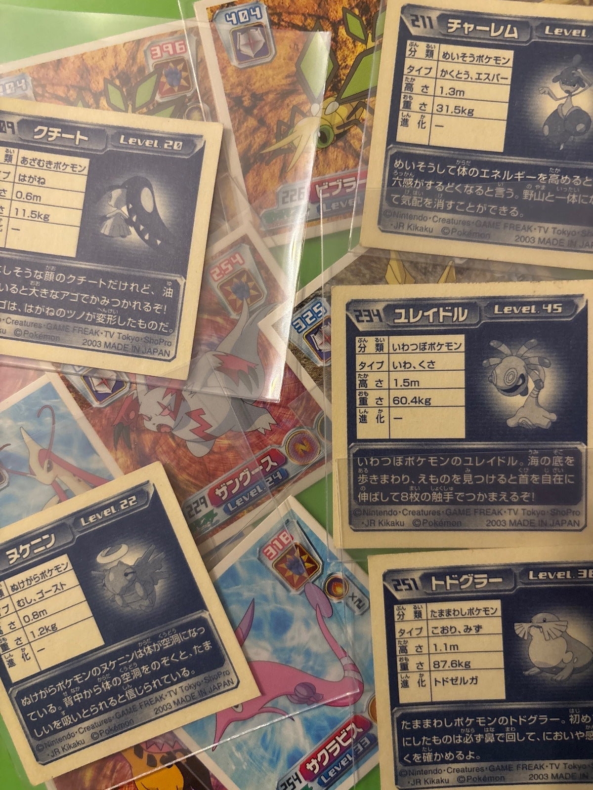17 x Vintage Pokemon Advanced Generation Stickers 2003 Japanese