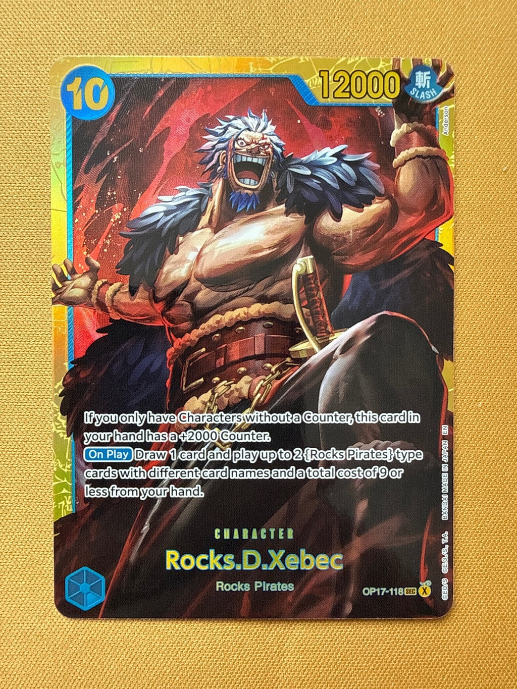 One Piece Card Game OP17-118 Rocks D. Xebec Character Card