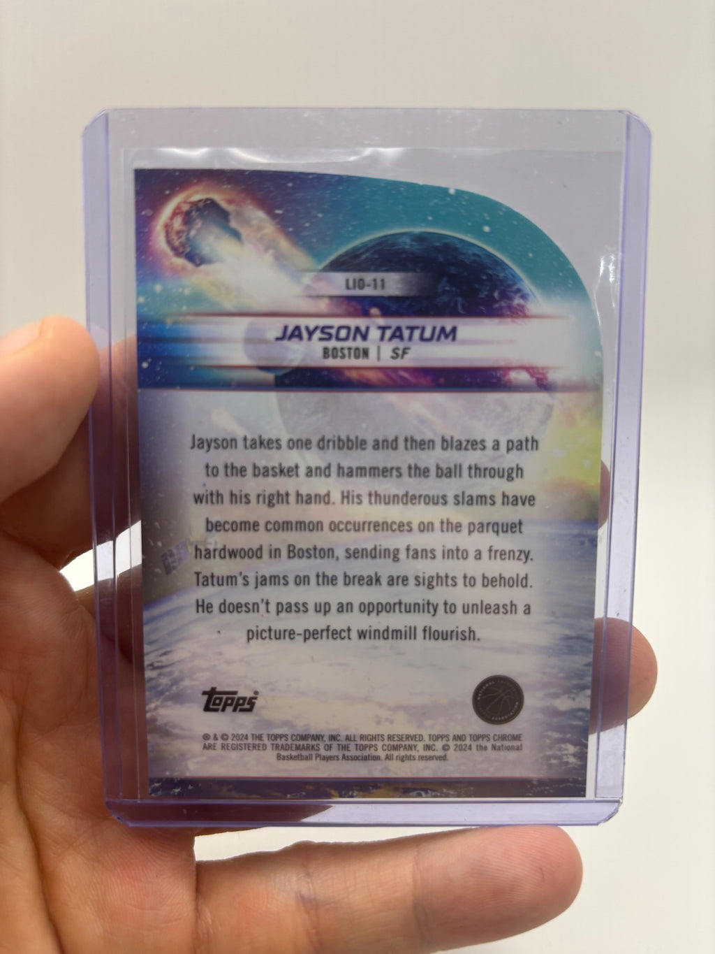 2021-22 Topps Chrome Jayson Tatum Launched Into Orbit Basketball Card