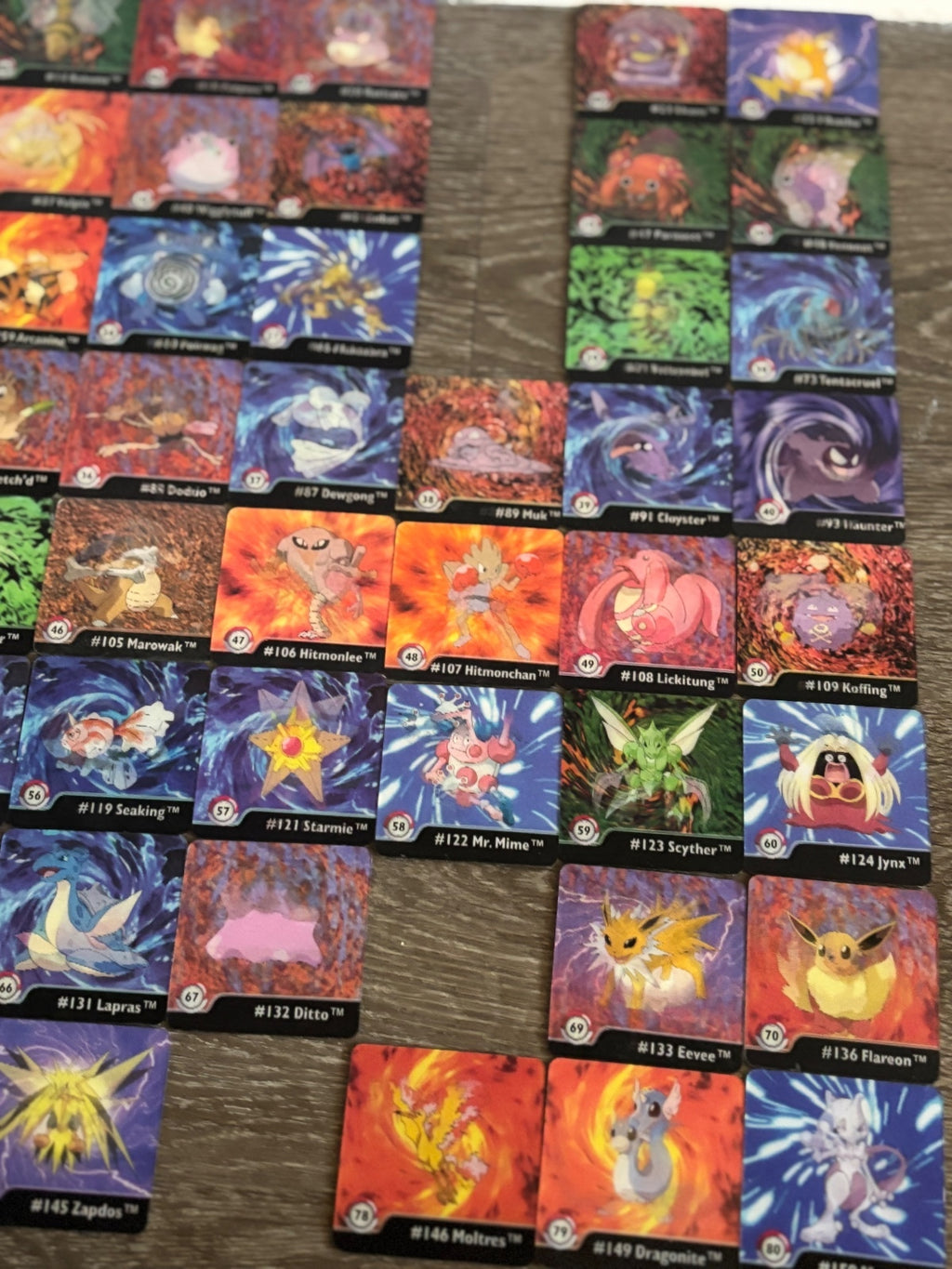 72 x Rare Pokémon Gotta Catch 'Em All! Series One Collectible Tiles