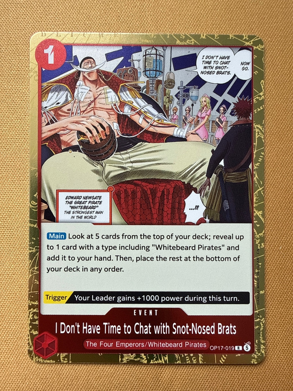 One Piece I Don't Have Time to Chat with Snot-Nosed Brats Event Card op17-019