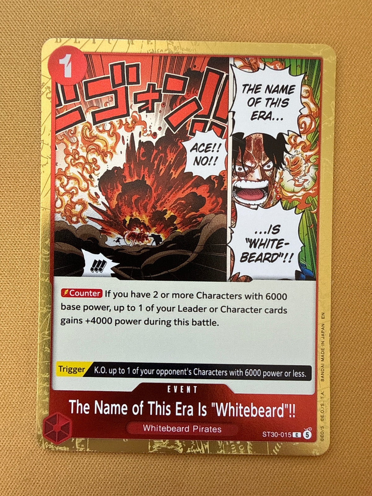 One Piece Card Game - The Name of This Era Is "Whitebeard"!! ST30-015
