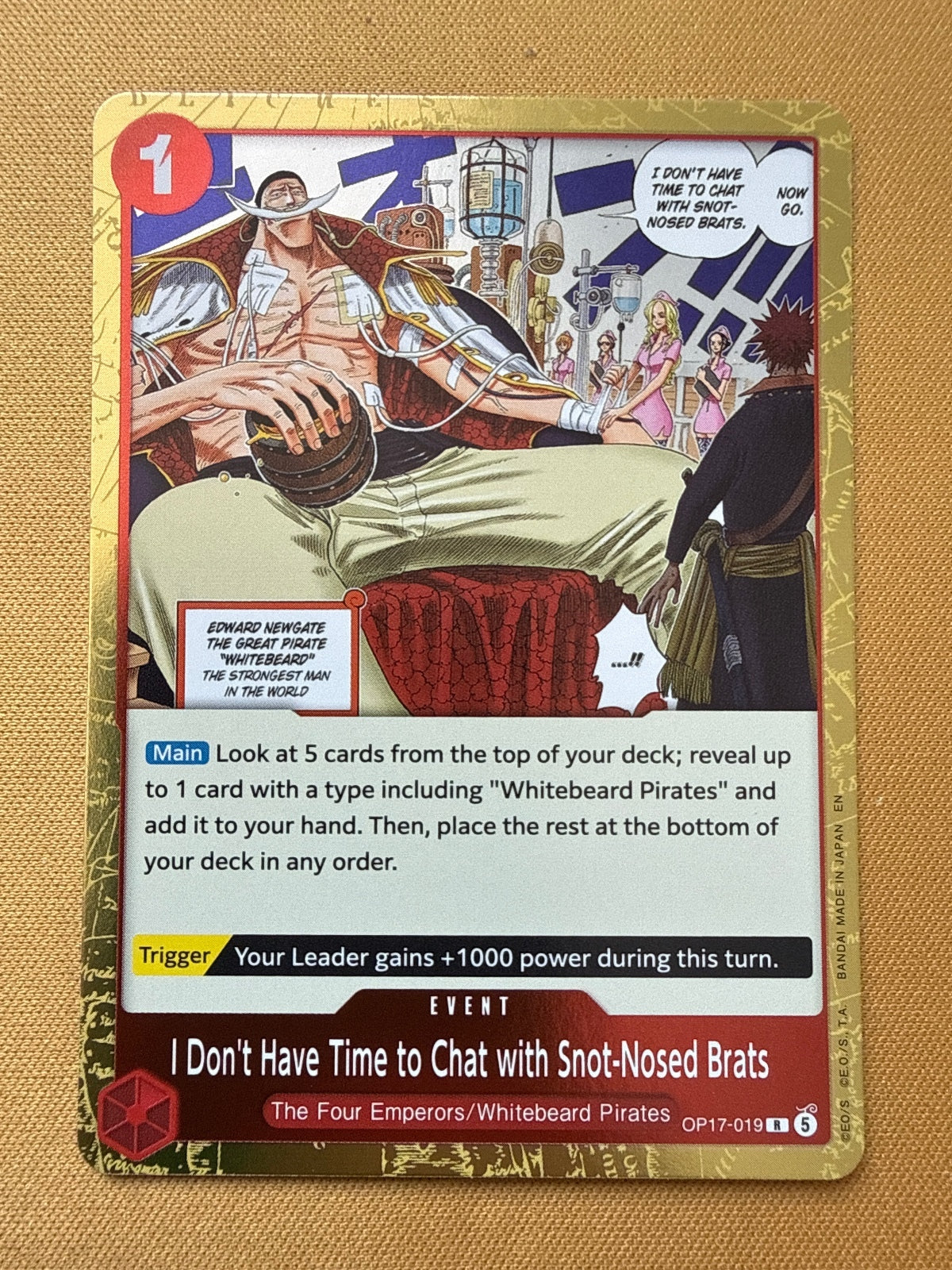 One Piece Card Game - I Don't Have Time to Chat with Snot-Nosed Brats Event Card