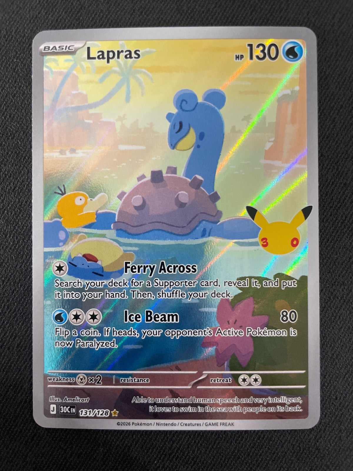 Pokémon Lapras 30th celebrations 131/128