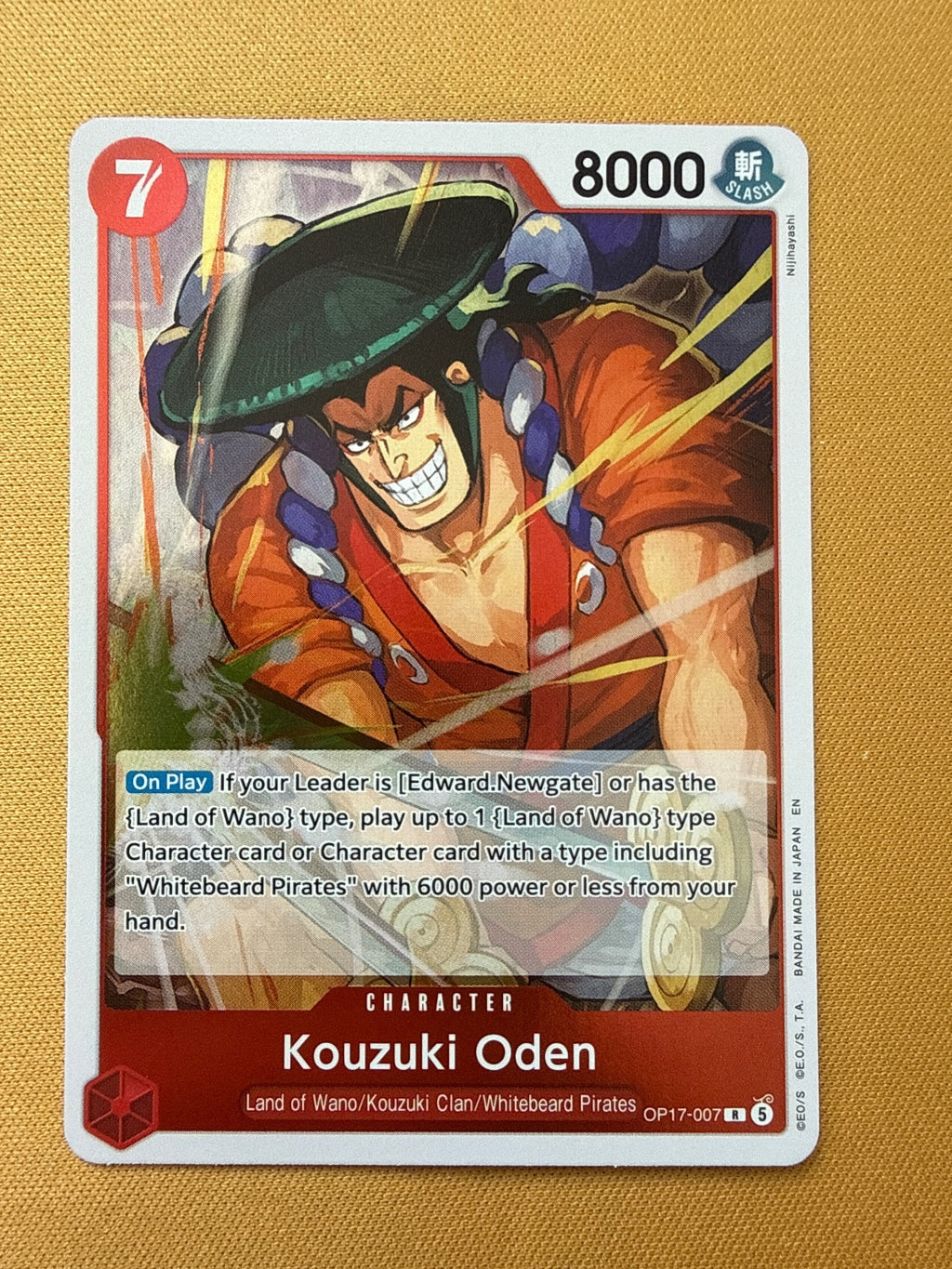 One Piece Card Game - Kouzuki Oden Character Card OP17-007