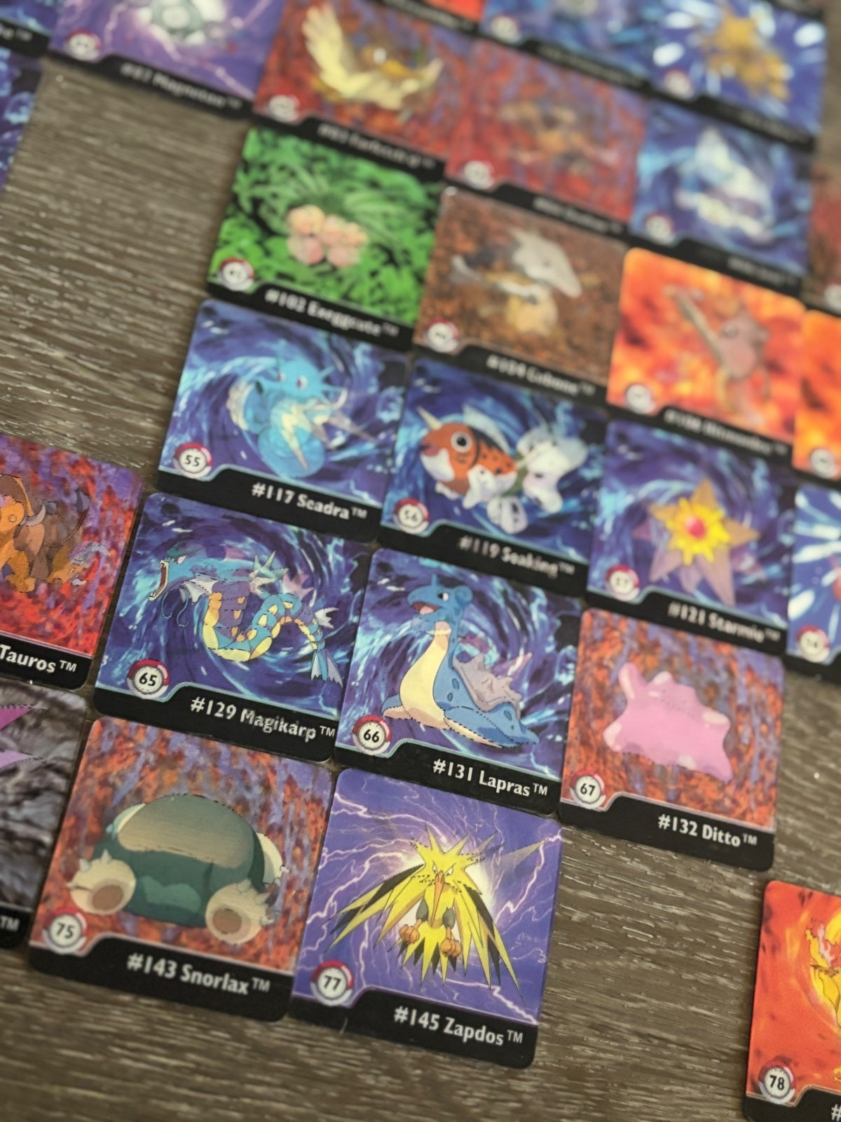 72 x Rare Pokémon Gotta Catch 'Em All! Series One Collectible Tiles