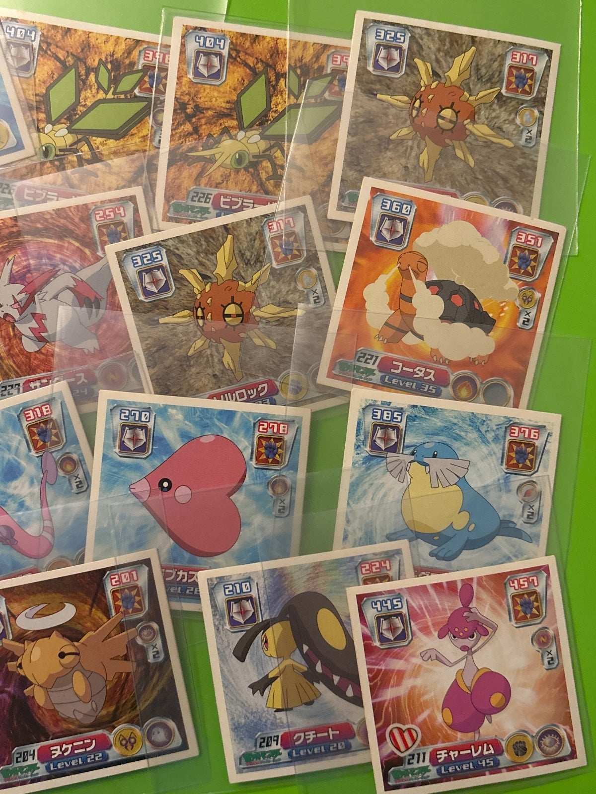 17 x Vintage Pokemon Advanced Generation Stickers 2003 Japanese