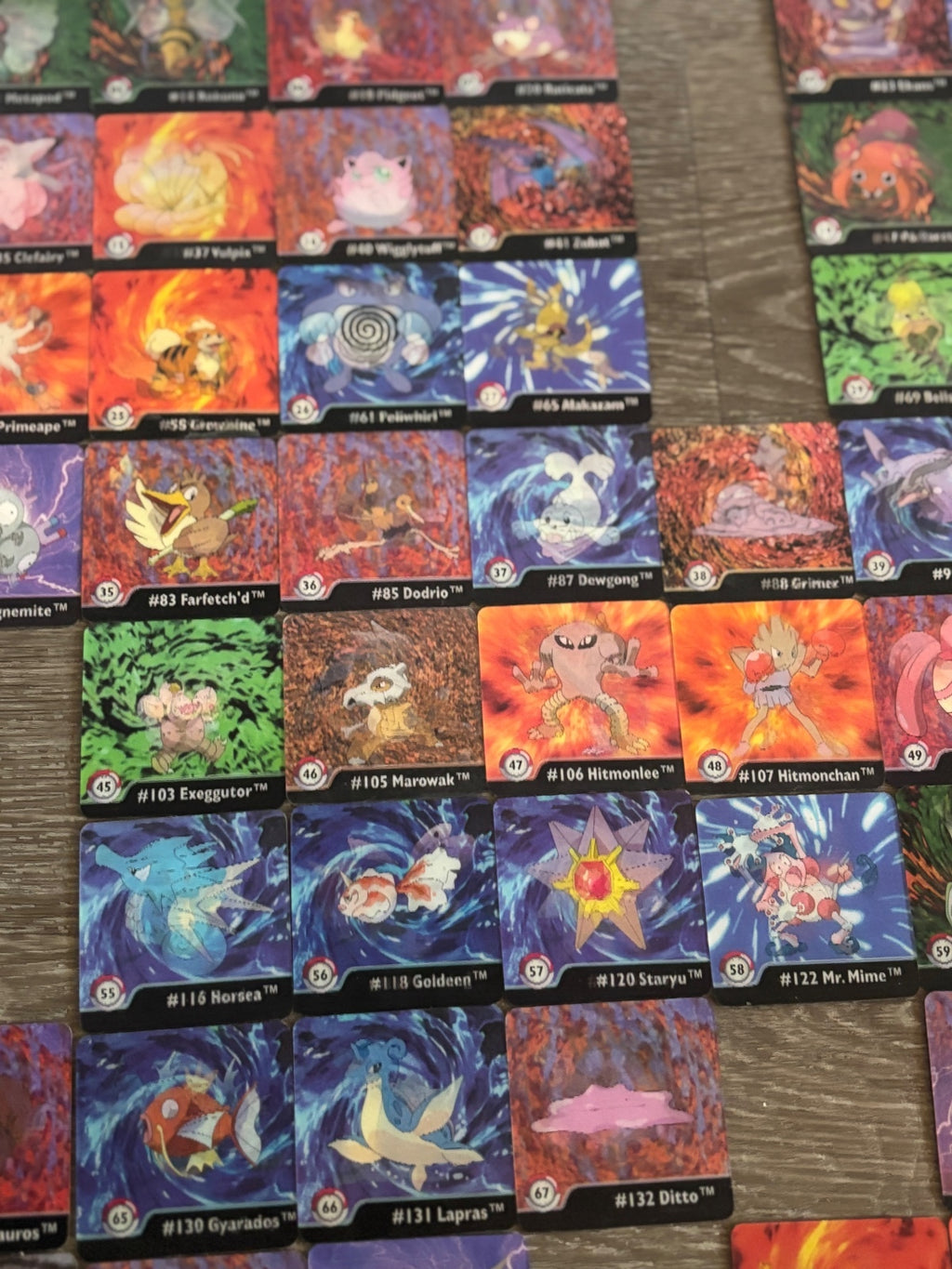 72 x Rare Pokémon Gotta Catch 'Em All! Series One Collectible Tiles