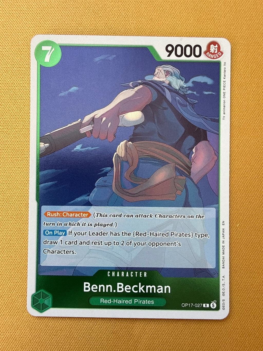 One Piece Card Game Benn Beckman Character Card