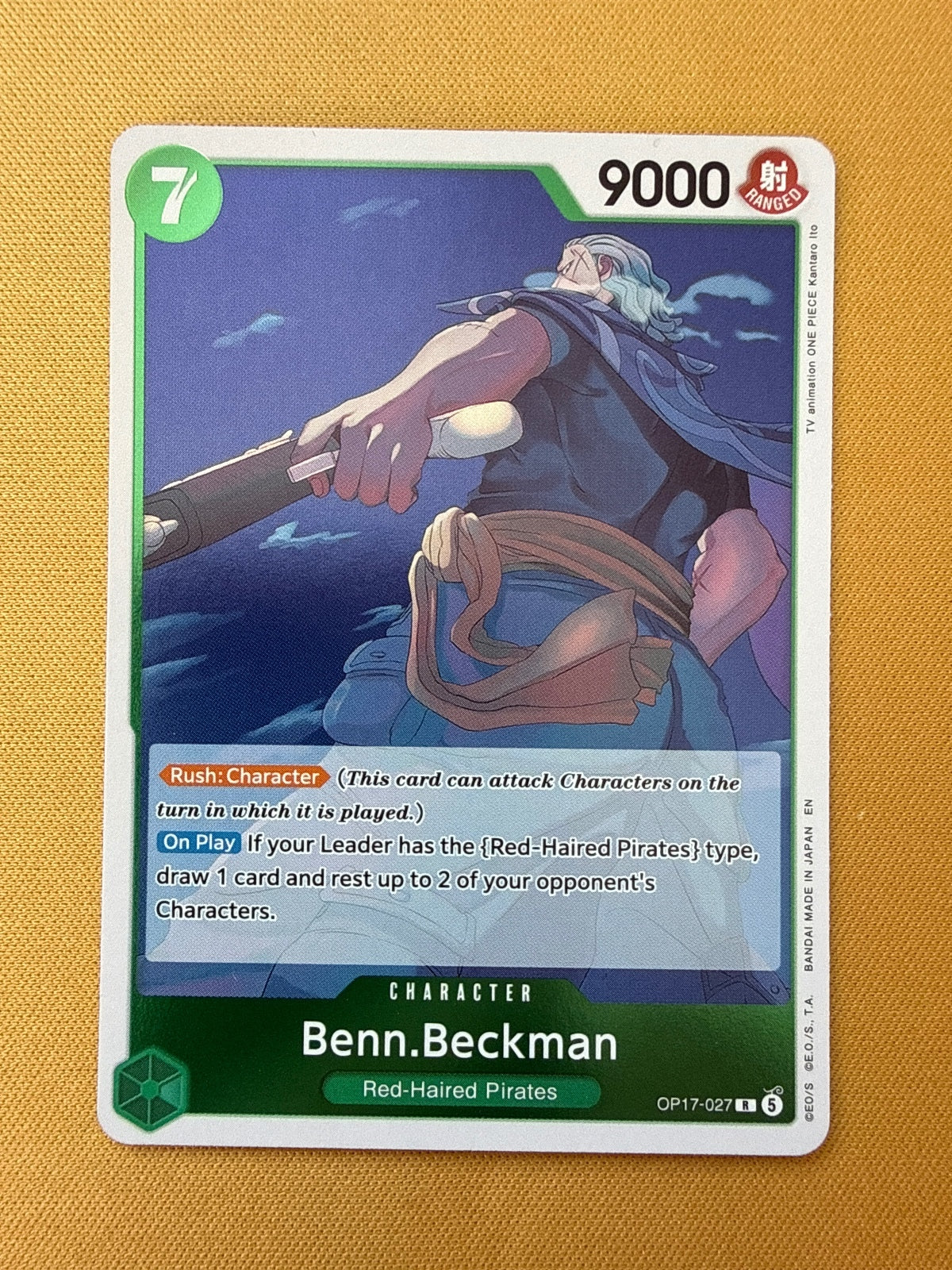One Piece Card Game Benn Beckman Character Card
