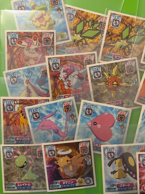 17 x Vintage Pokemon Advanced Generation Stickers 2003 Japanese
