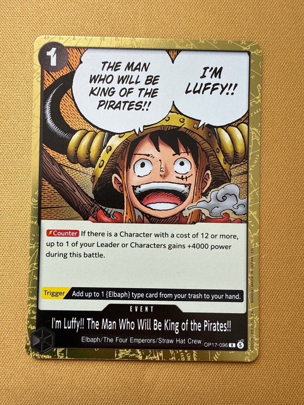 One Piece Card Game - I'm Luffy!! The Man Who Will Be King of the Pirates!! (P17