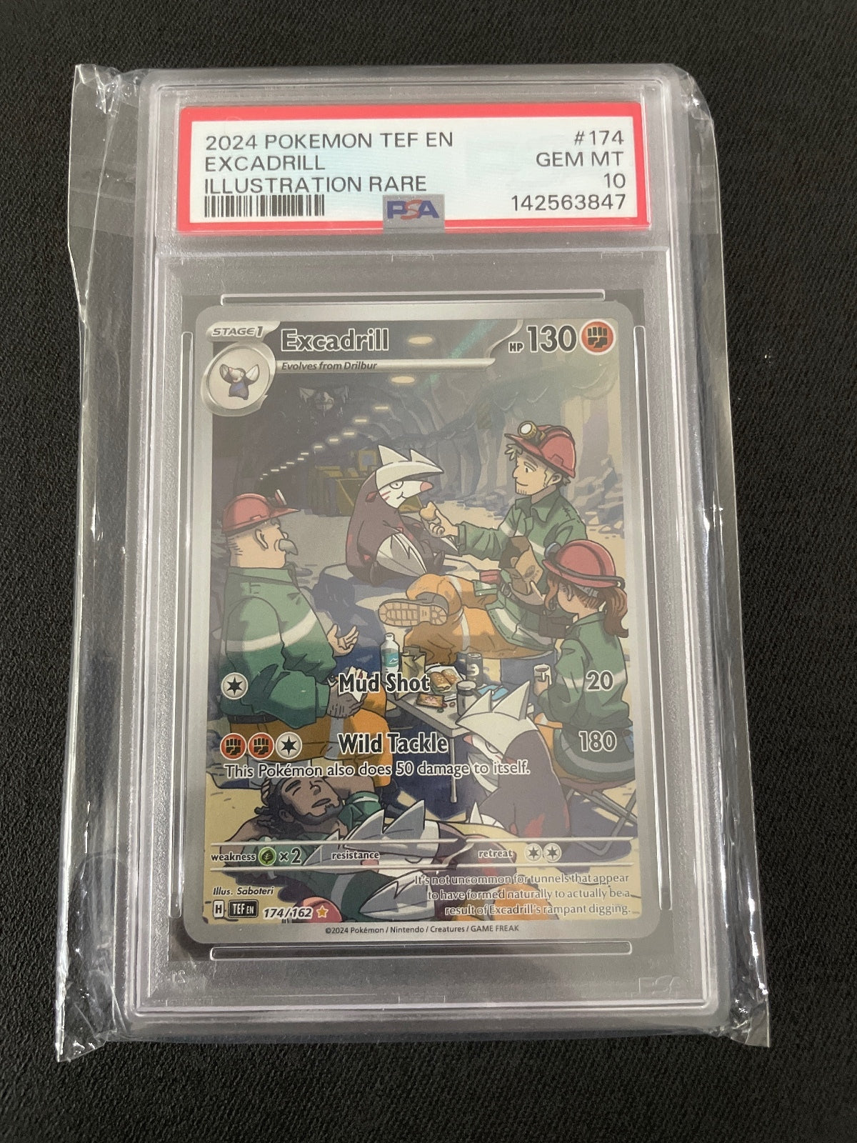 2024 Pokémon TCG Excadrill Illustration Rare Card GEM MT 10