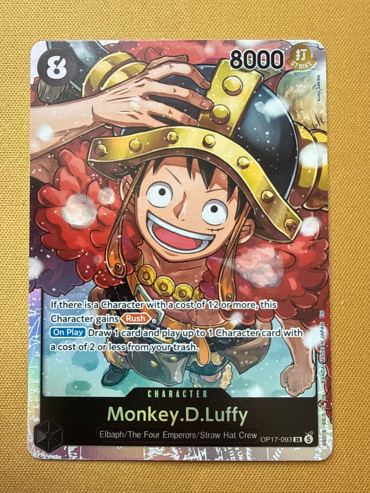 One Piece Card Game Monkey D. Luffy Character Card OP17-093