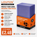 LOVFEN Trading Cards Protector - 25 Pack Premium Top Loaders for Card Protection