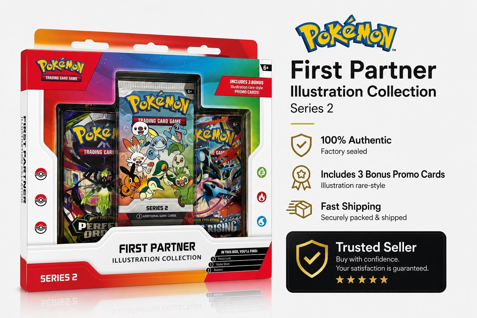 Pokémon First Partner Illustration Collection Series 2 Trading Card Game Promo Cards