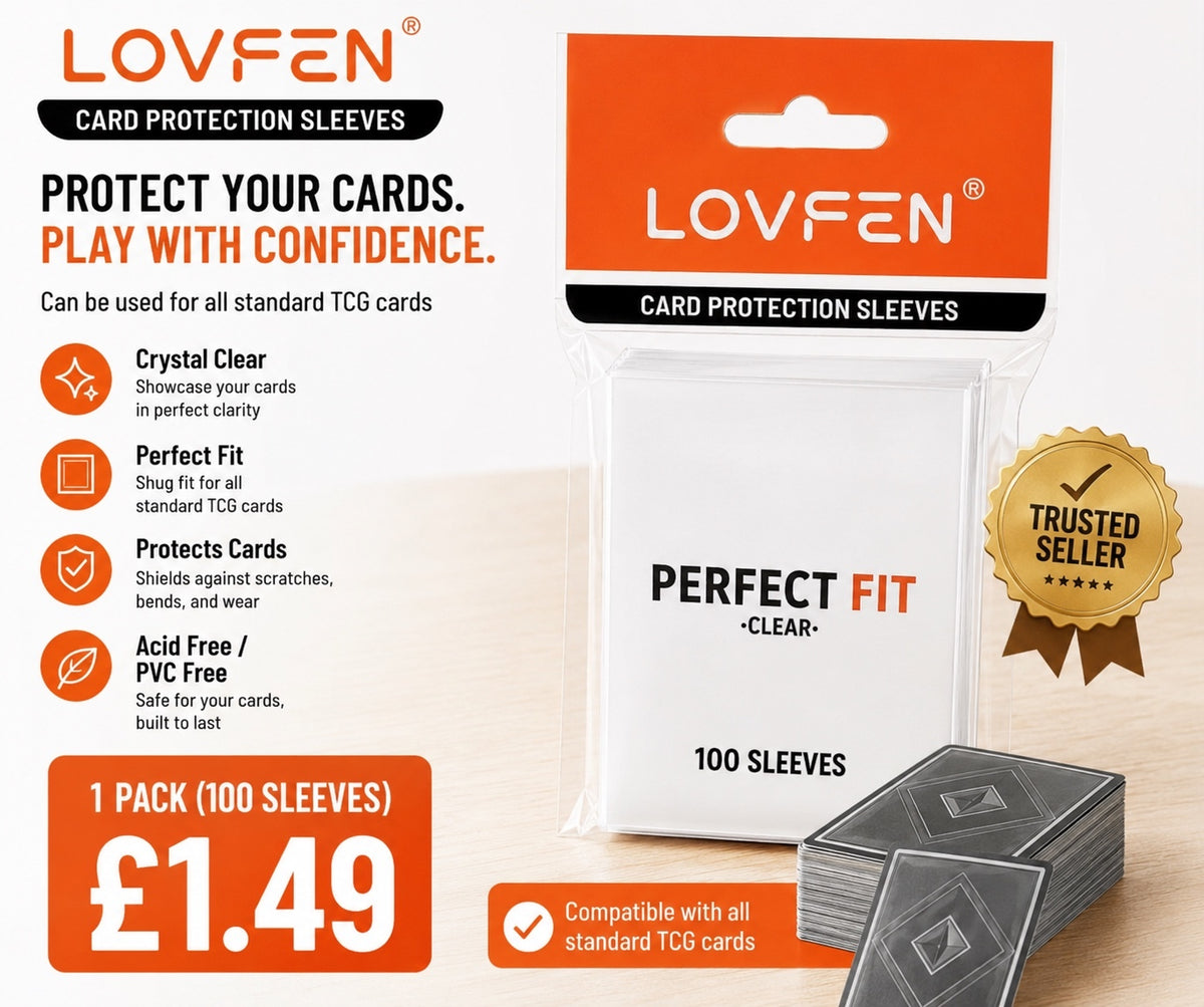 LOVEEN Card Protection Sleeves for Standard TCG Cards - 100 Clear Sleeves