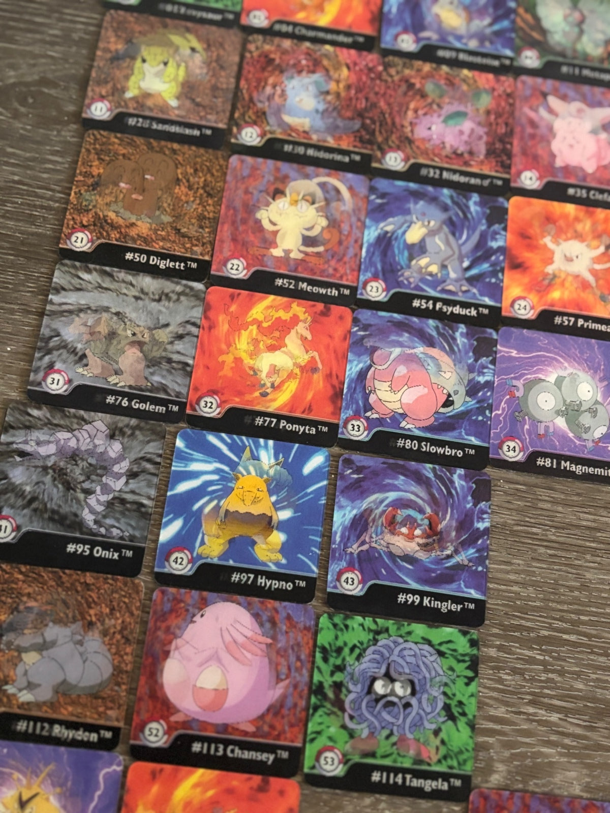 72 x Rare Pokémon Gotta Catch 'Em All! Series One Collectible Tiles
