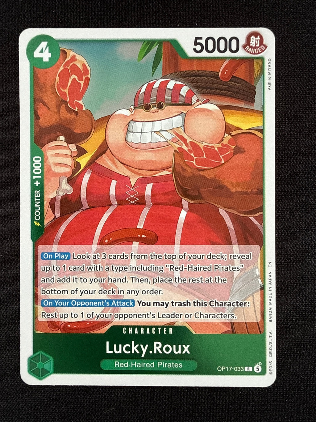 One Piece Card Game Character Card Lucky Roux Red-Haired Pirates