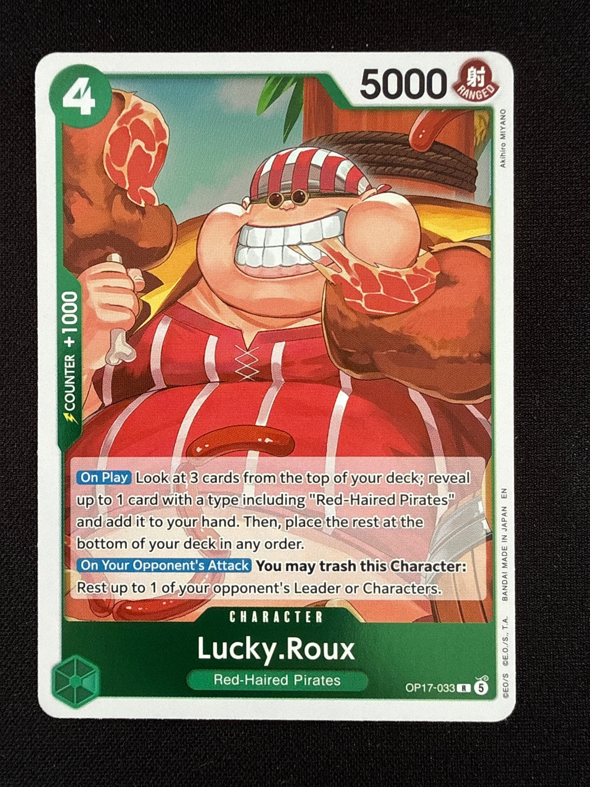 One Piece Card Game Character Card Lucky Roux Red-Haired Pirates