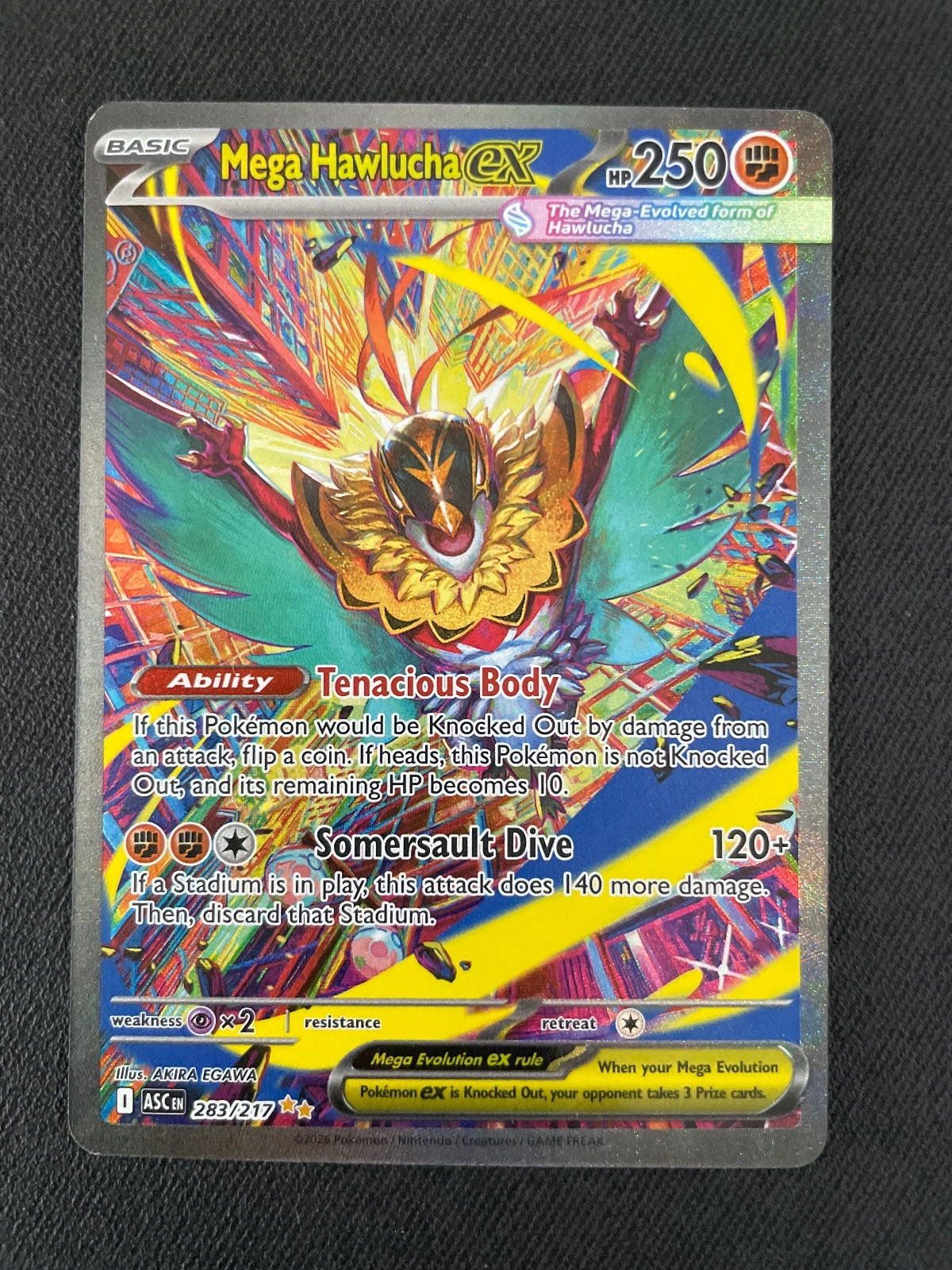 Mega Hawlucha EX 283/217 Pokémon Trading Card