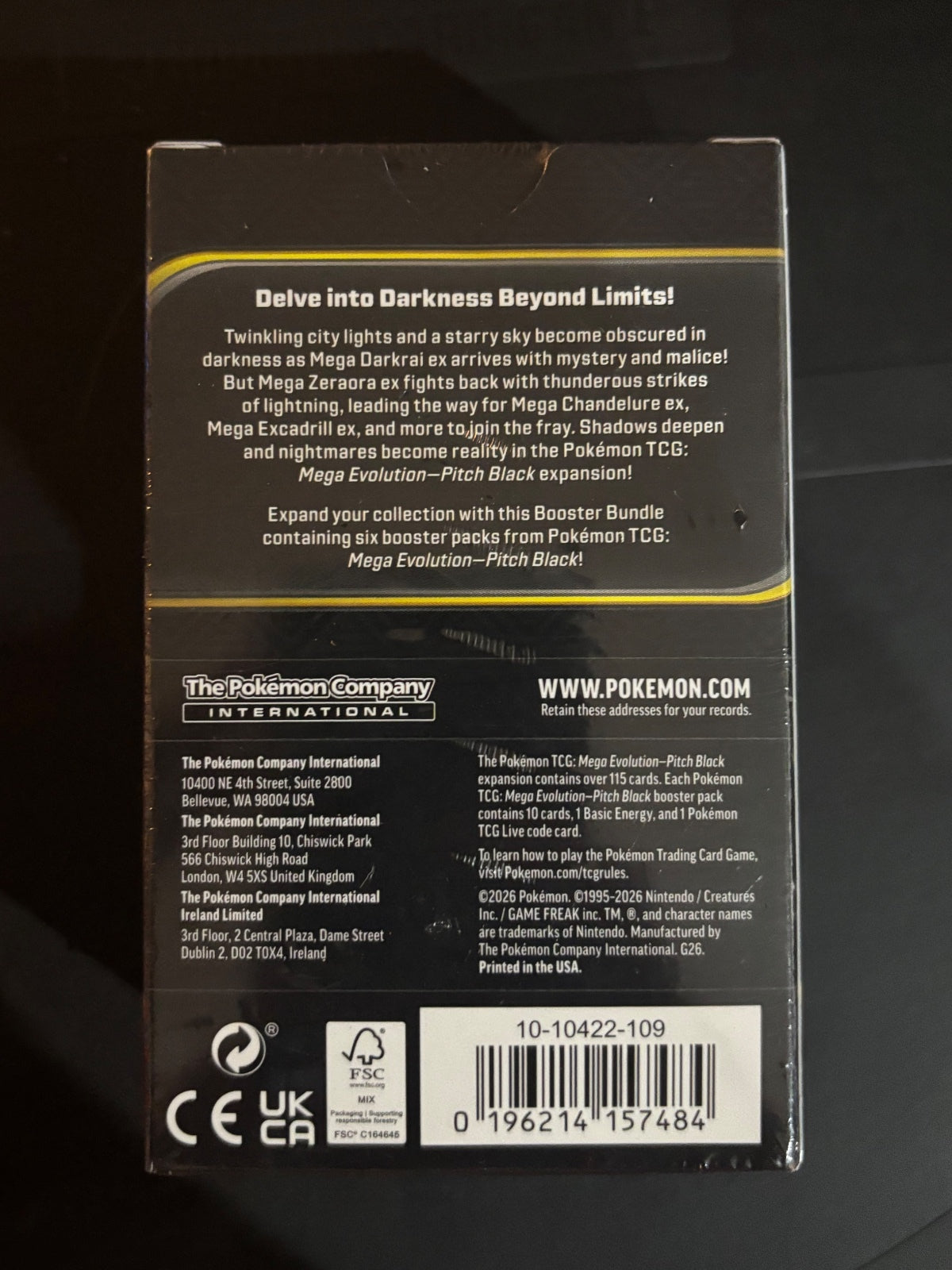 Pokémon Trading Card Game Mega Evolution Pitch Black Booster Bundle - 6 Booster