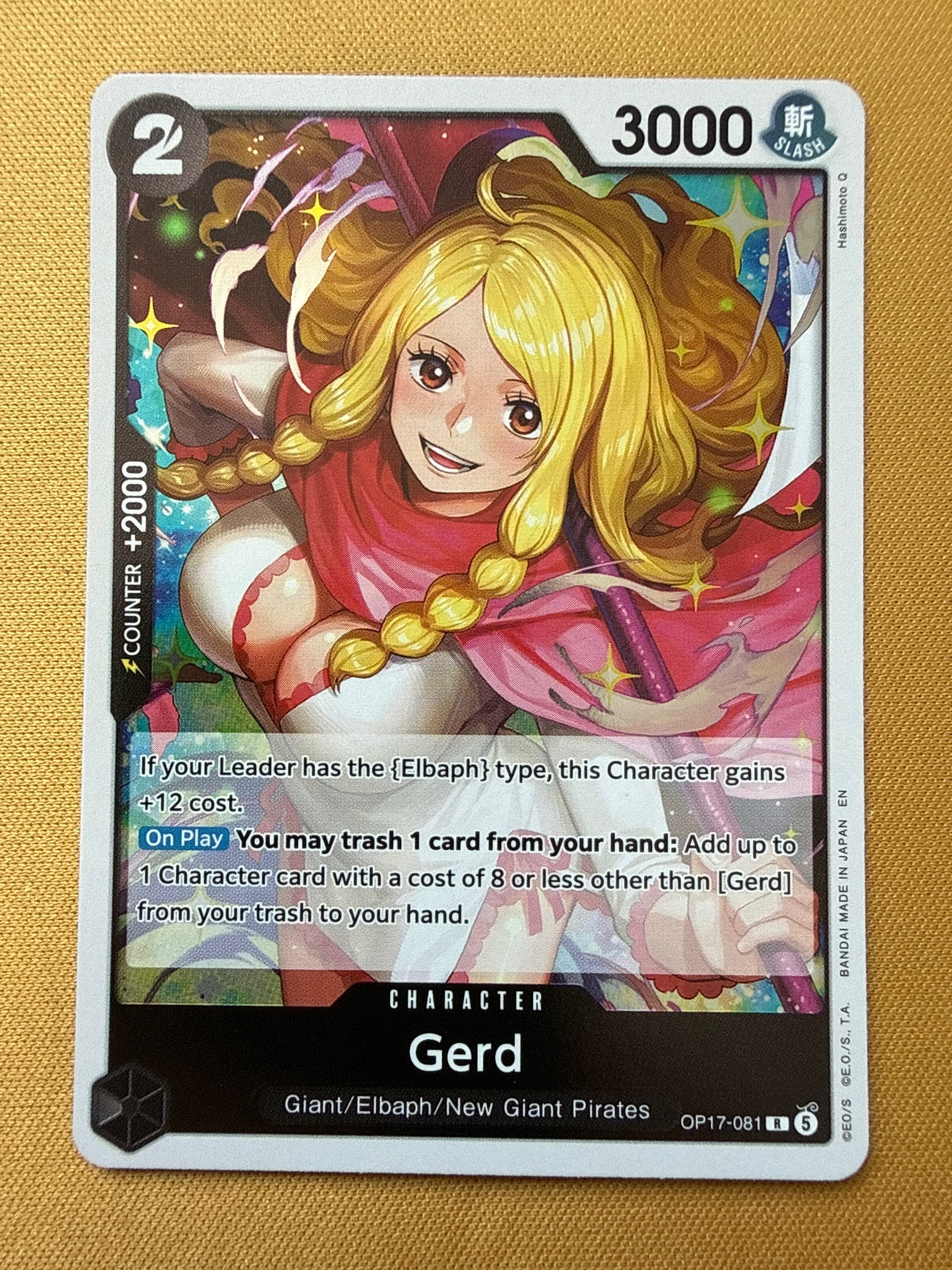 One Piece Card Game Character Card - Gerd op17-081 r