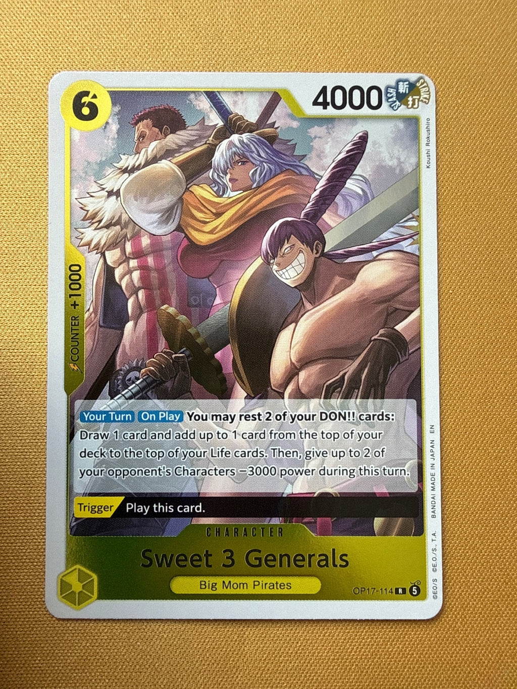 One Piece Card Game - Sweet 3 Generals Big Mom Pirates Character Card OP17-114