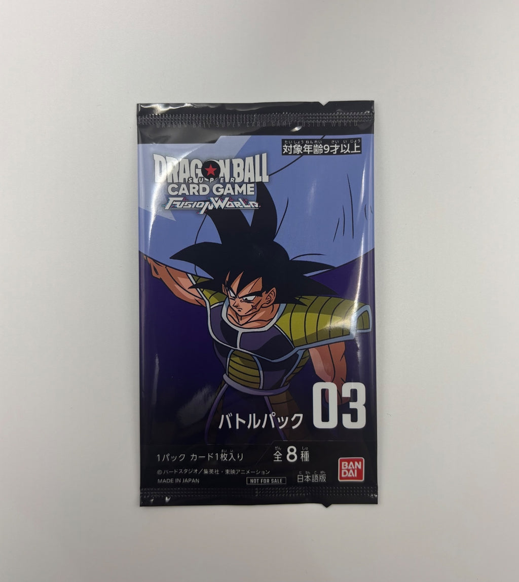 Dragon Ball Card Game Fusion Warriors Battle Pack 03 Sealed Booster Pack