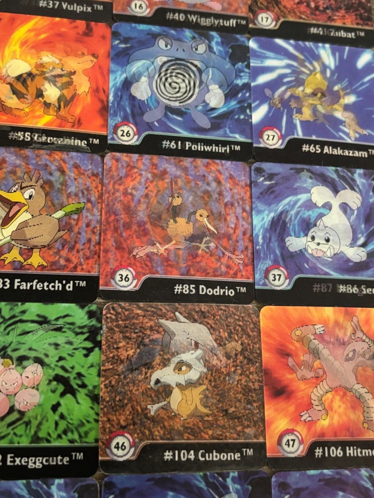72 x Rare Pokémon Gotta Catch 'Em All! Series One Collectible Tiles