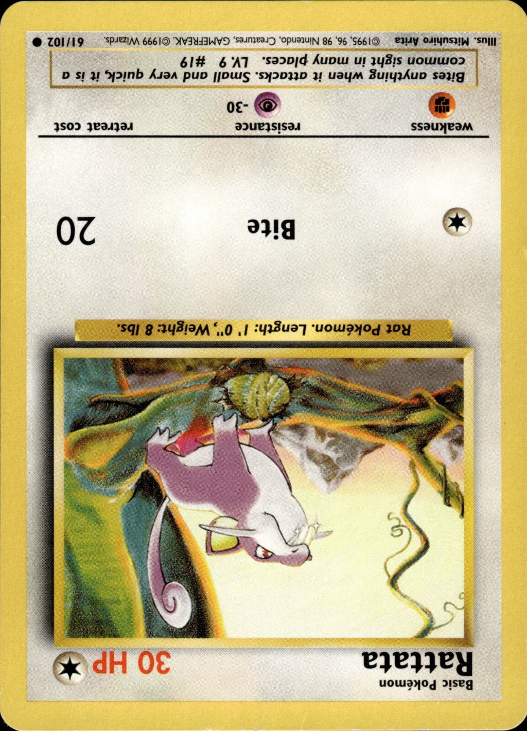 Rattata Common Base Set 061/102 NM
