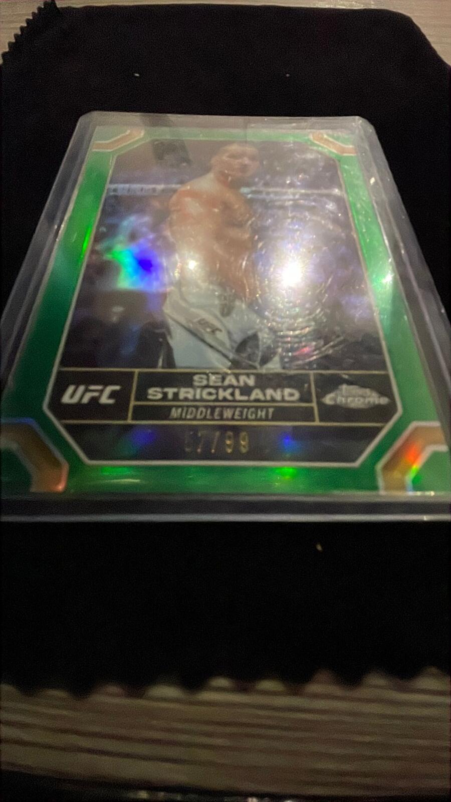 Topps 2020 Chrome Sean Strickland UFC Serial Numbered Card