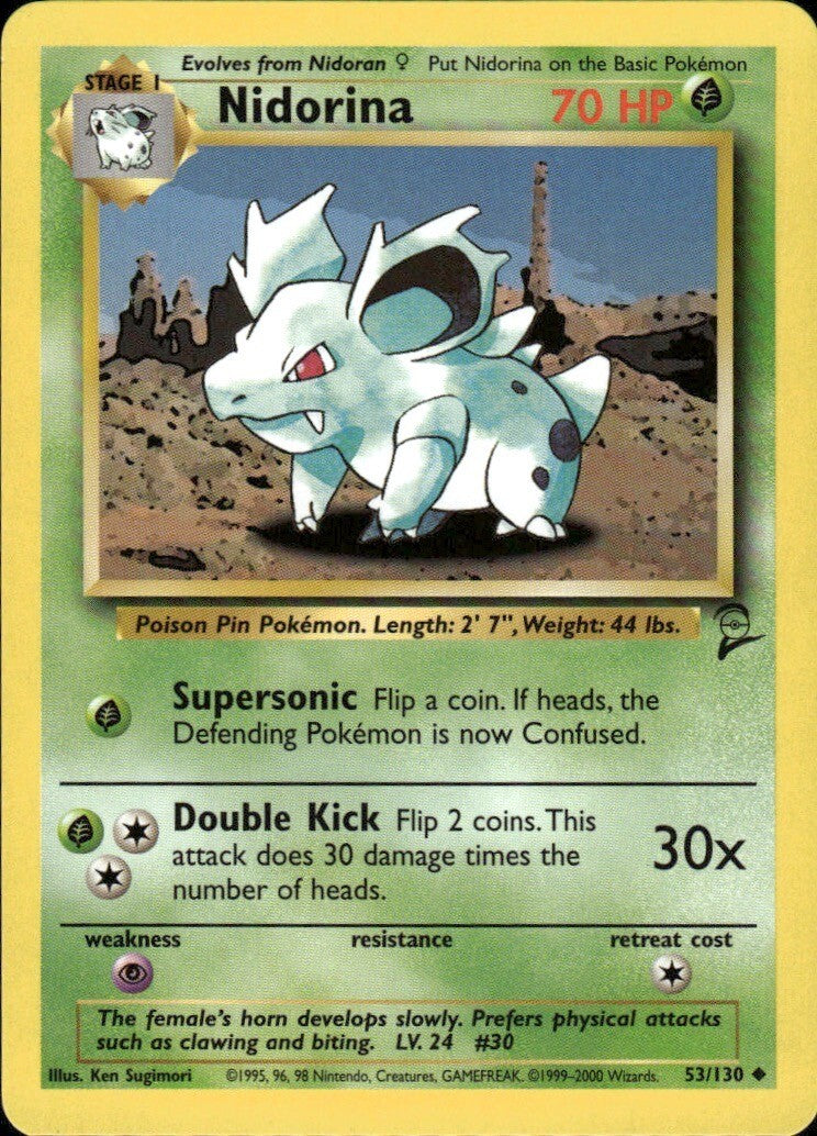 Nidorina Uncommon Base Set 2 053/130 NM