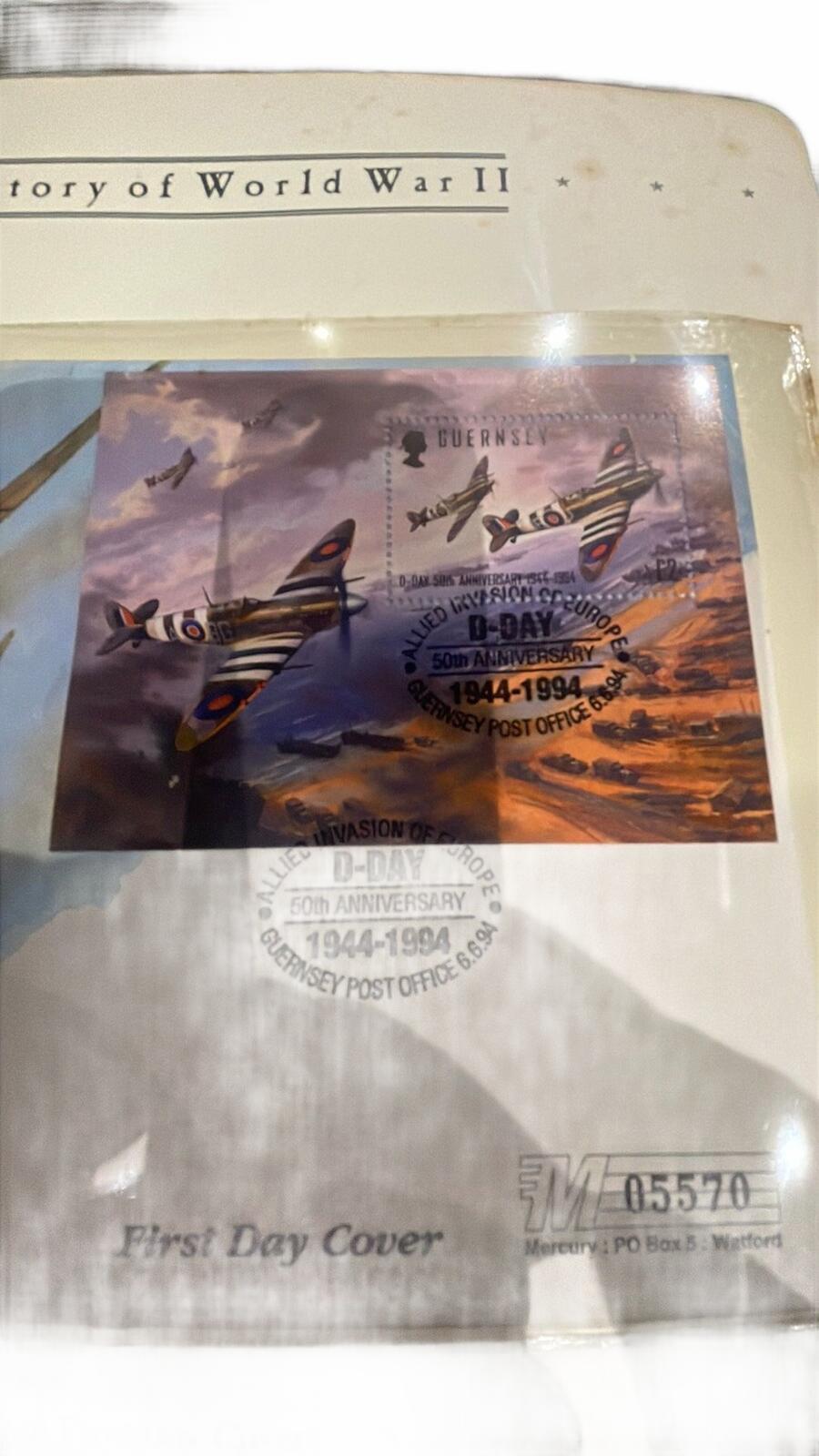 D-Day 50th Anniversary Guernsey Coin First Day Cover 1994