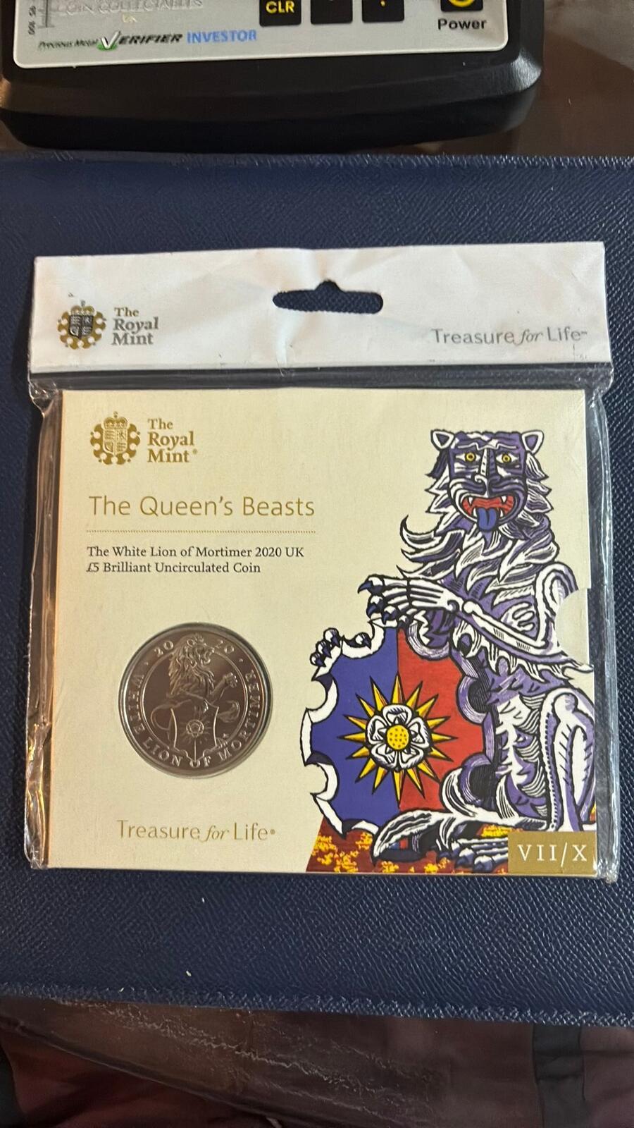The Royal Mint The Queen's Beasts White Lion of Mortimer 2020 £5 Coin