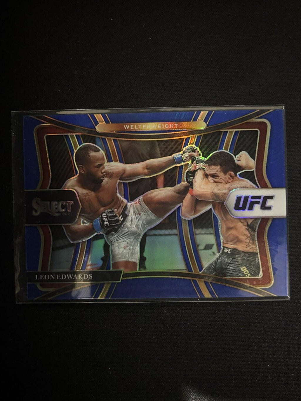 Leon Edwards Blue Prizms Panini Select UFC - Blue Prizms 164 NM - 02/49