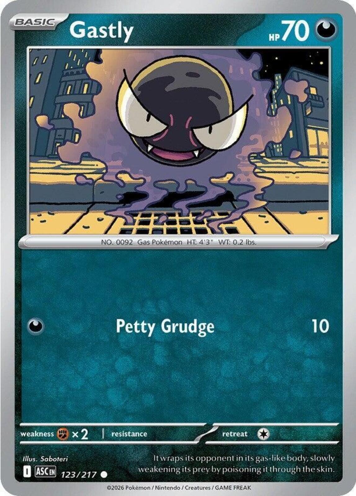 Gastly Common ME: Ascended Heroes 123/217 NM