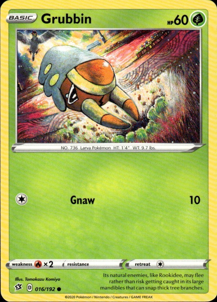 Grubbin Common SWSH02: Rebel Clash 016/192 NM Tomokazu Komiya