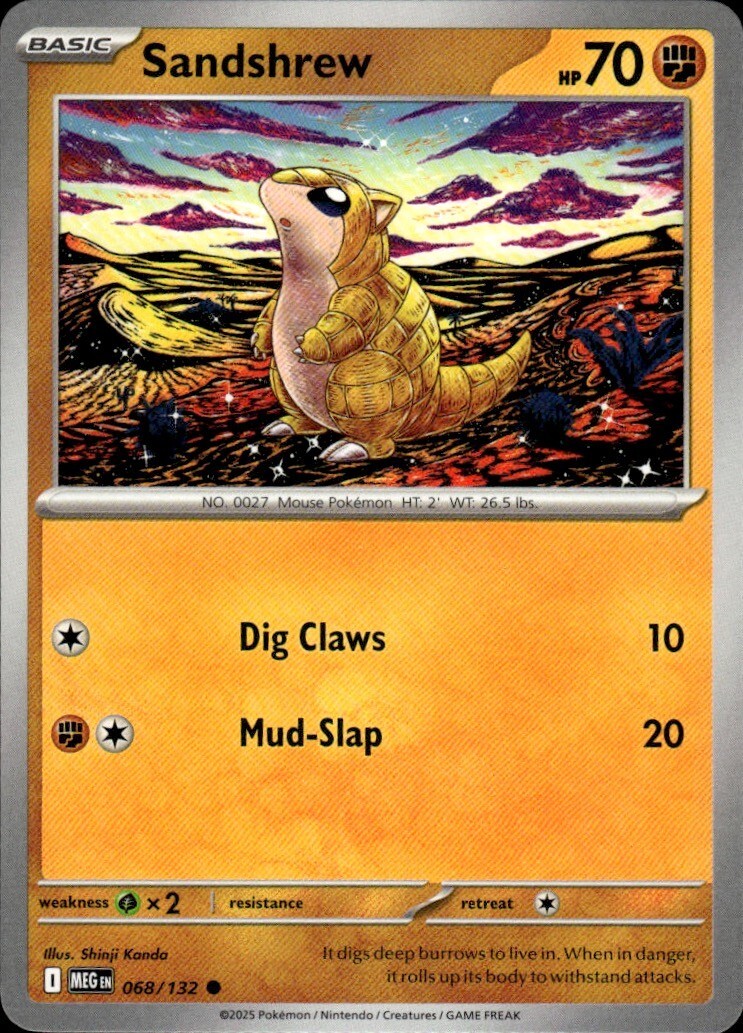Sandshrew Common ME01: Mega Evolution 068/132 NM