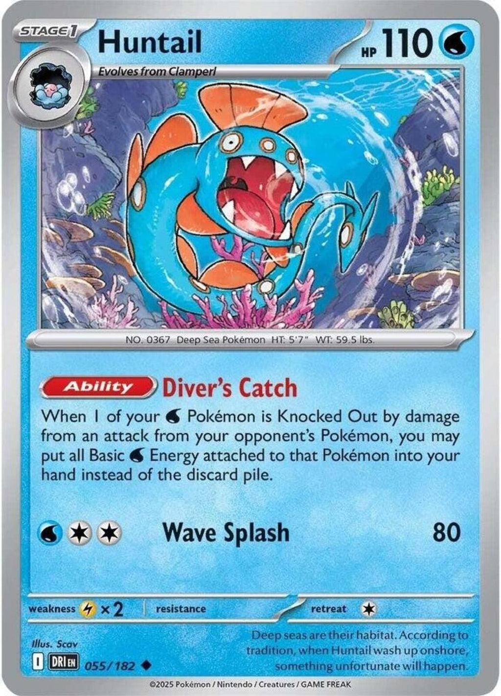 Huntail Uncommon SV10: Destined Rivals 055/182 NM