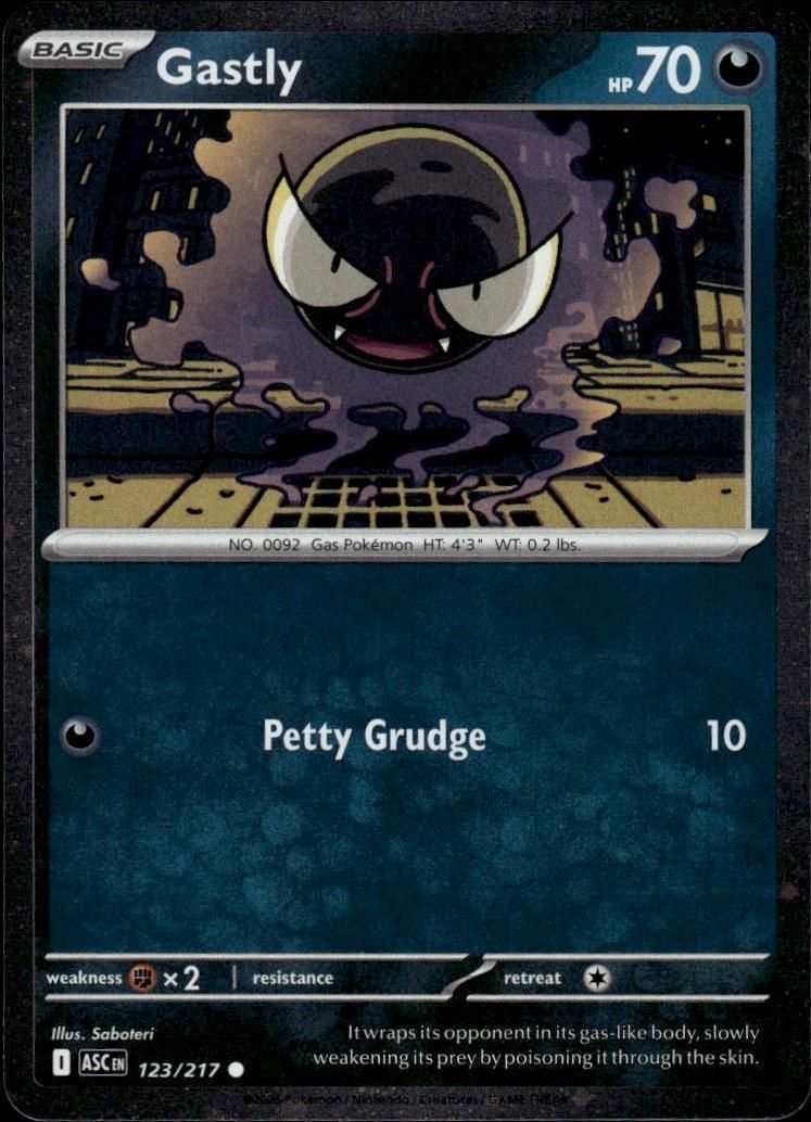 Gastly Reverse Holo Common ME: Ascended Heroes 123/217 NM