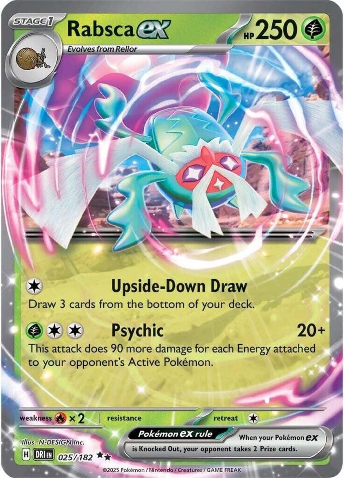 Rabsca ex Holo Double Rare SV10: Destined Rivals 025/182 NM