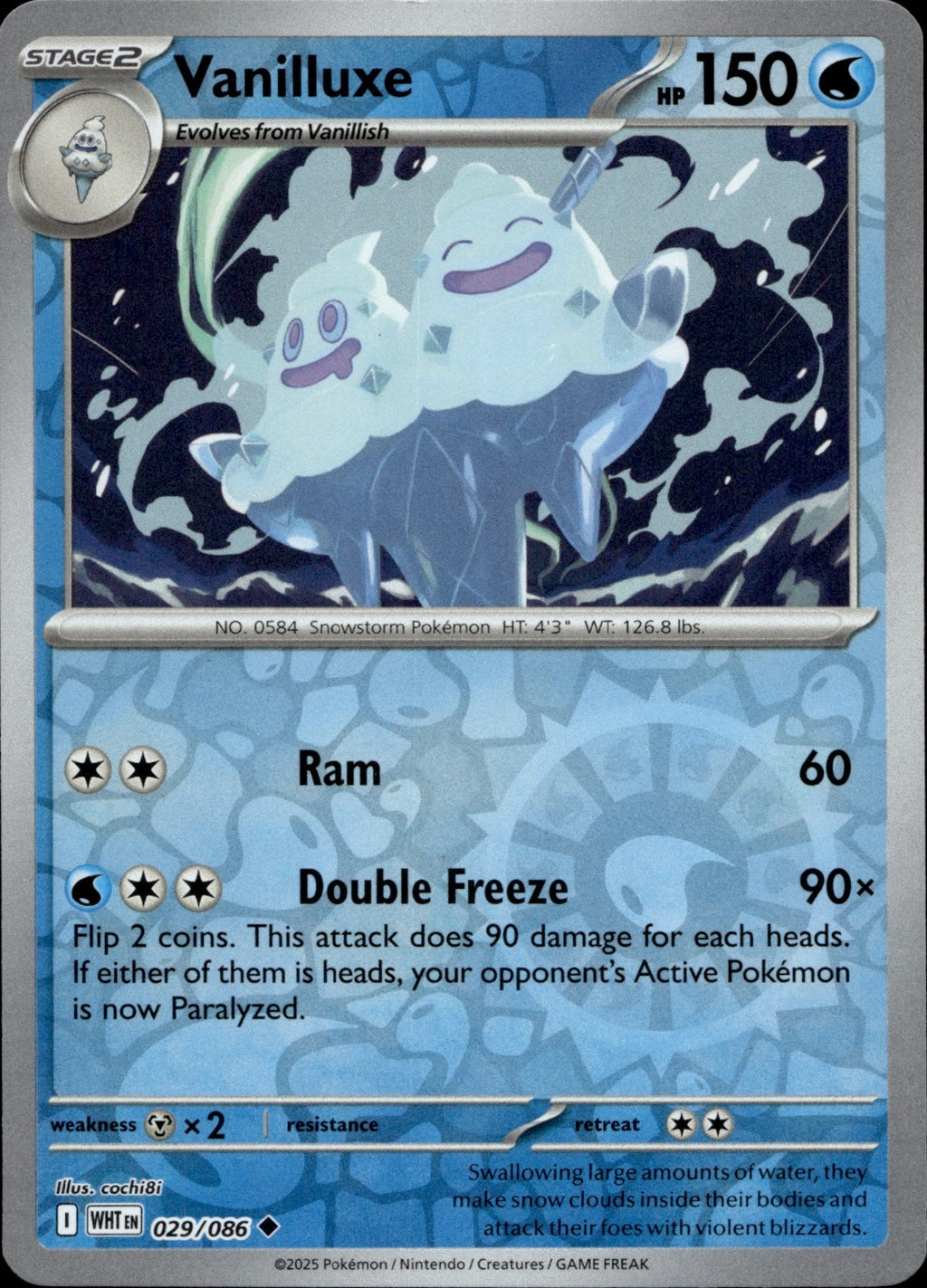 Vanilluxe Reverse Holo Uncommon SV: White Flare 029/086 NM